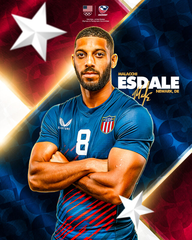 USA Rugby Malacchi Esdale 2024 Paris Olympics season campaign creative. Professional sports photography by Evan Denworth, Dallas commercial photographer.