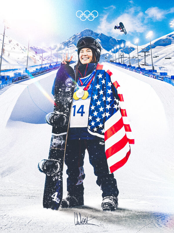 Chloe Kim, Olympic Snowboarder Halfpipe, two time gold medalist, silver medalist in 2026 Winter Olympics