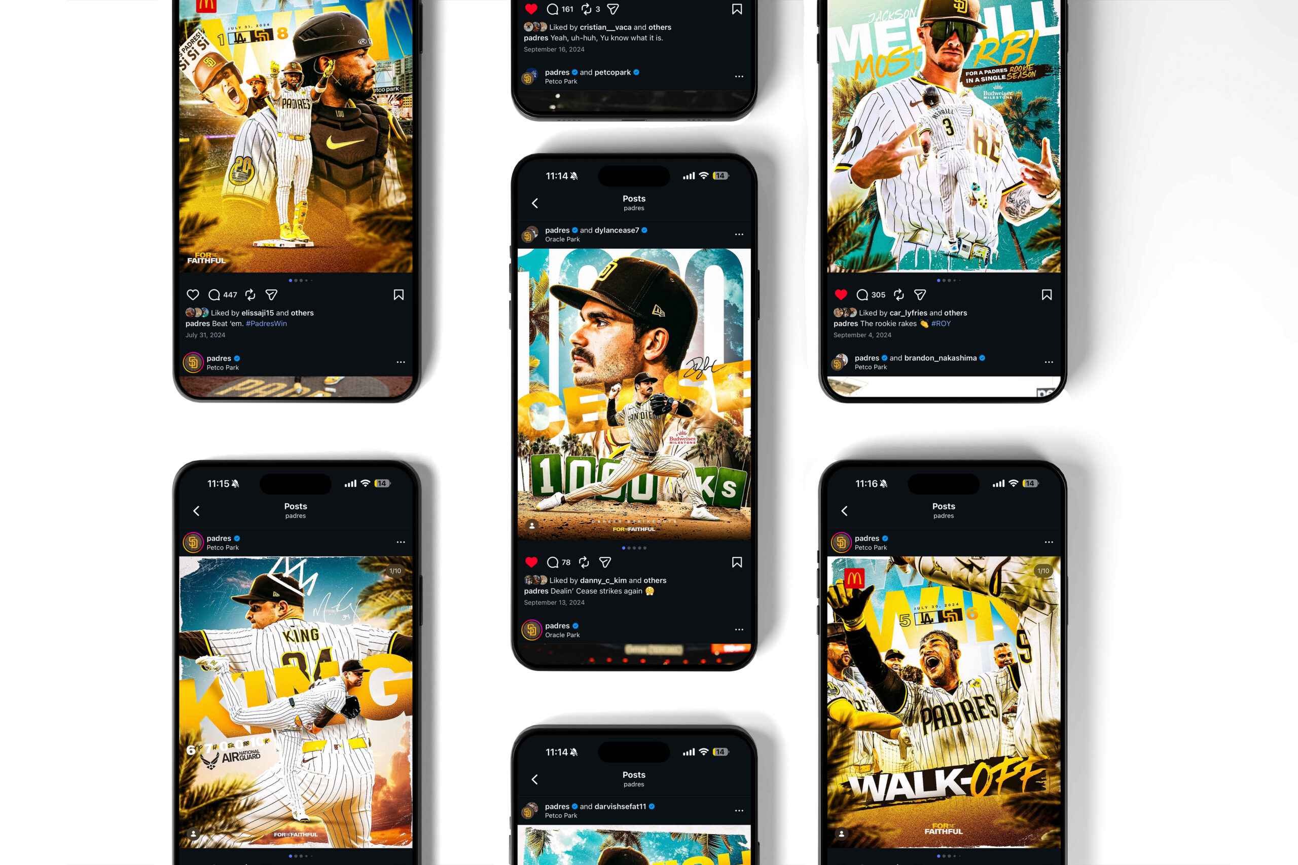 San Diego Padres 2023 social media graphics — designed by Evan Denworth,