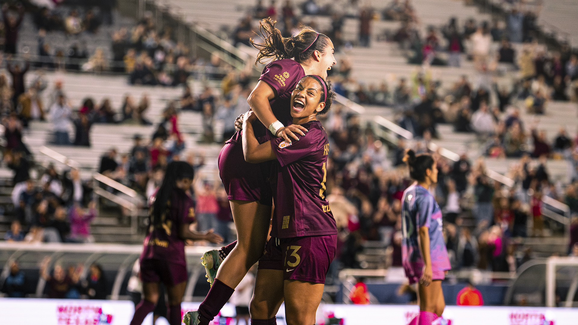 Dallas Trinity FC is a professional soccer team based in Dallas, Texas in the United Soccer League (USL). They have just scored a goal during their matchup against Lexington SC.