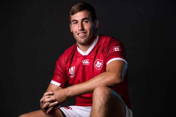 NAGATO, JAPAN - SEPTEMBER 18: Josh Larsen of Canada poses for a portrait during the Canada Rugby World Cup 2019 squad photo call on September 18, 2019 in Nagato, Yamaguchi, Japan. (Photo by Ezra Shaw - World Rugby/World Rugby via Getty Images)