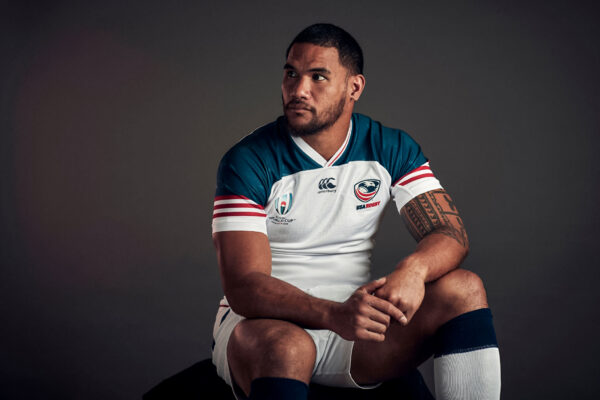 YOMITAN, JAPAN - SEPTEMBER 19: Martin Iosefo of The United States poses for a portrait during the the USA Rugby World Cup 2019 squad photo call on September 19, 2019 in Yomitan, Okinawa, Japan. (Photo by Adam Pretty - World Rugby/World Rugby via Getty Images)