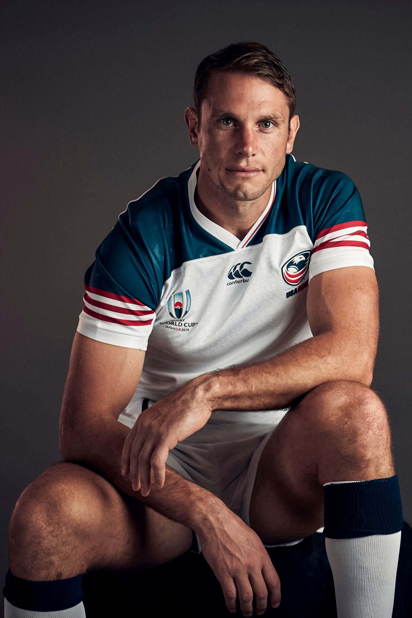 YOMITAN, JAPAN - SEPTEMBER 19: Blaine Scully of The United States poses for a portrait during the the USA Rugby World Cup 2019 squad photo call on September 19, 2019 in Yomitan, Okinawa, Japan. (Photo by Adam Pretty - World Rugby/World Rugby via Getty Images)